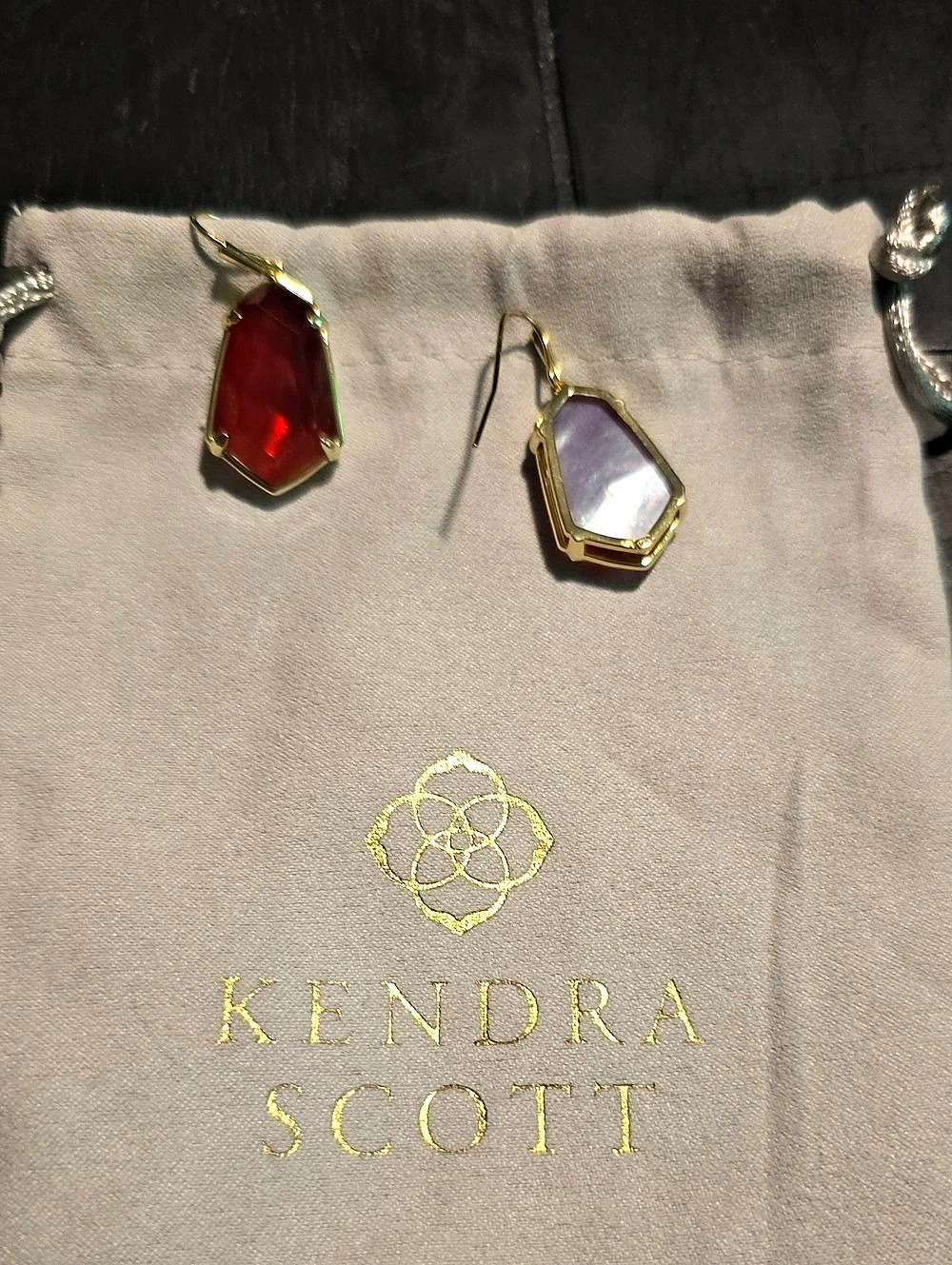 Kendra Scott Danielle Statement Earrings Red